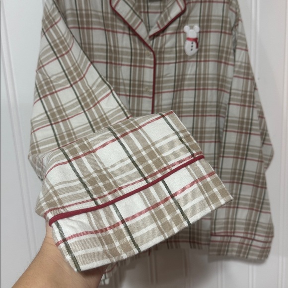NWT Disney Flannel Plaid Pajama Set Mickey Mouse Snowman size 3x - Picture 6 of 14